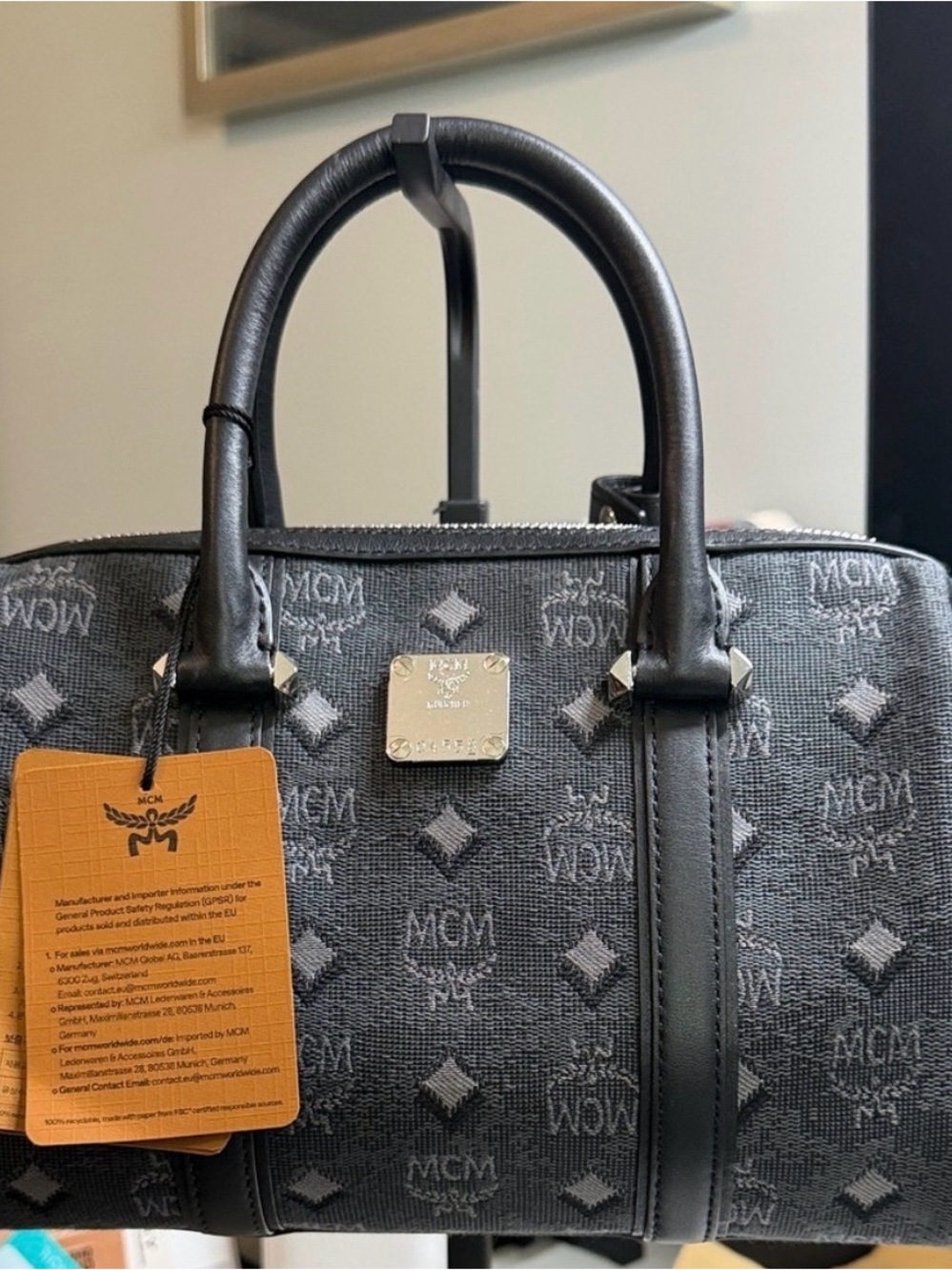 MCM denim Aren Barrel bag